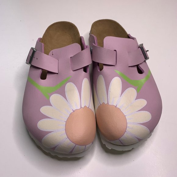 Birkenstock Shoes - BIRKENSTOCK 39 Purple Large Daisy Clogs SALE !